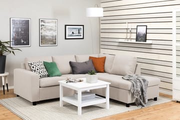 Crazy 3-sits Högervänd L-formad Schäslongsoffa i Tyg - Beige - Möbler - Soffa - Divansoffa & schäslongsoffa - 2 sits soffa med divan