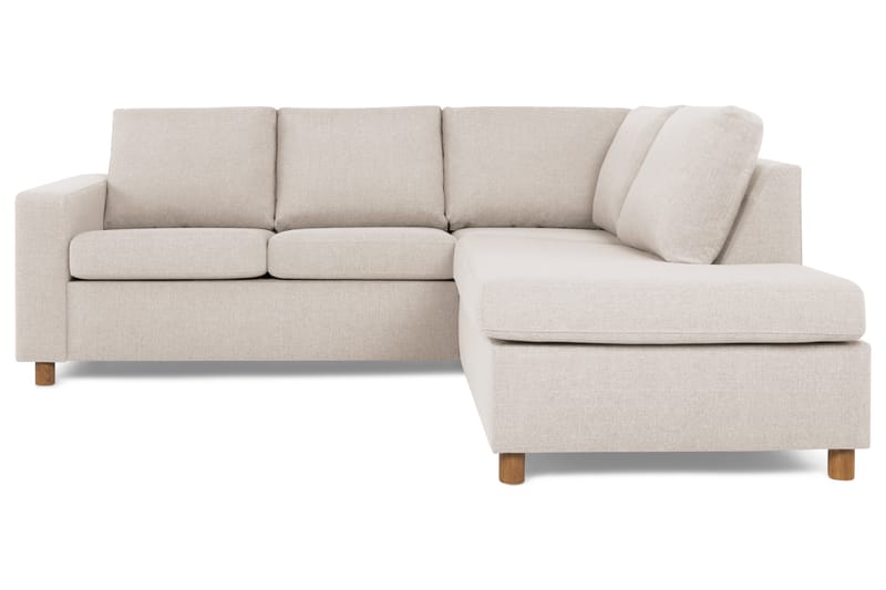 Crazy 3-sits Högervänd L-formad Schäslongsoffa i Tyg - Beige - Möbler - Soffa - Divansoffa & schäslongsoffa - 2 sits soffa med divan