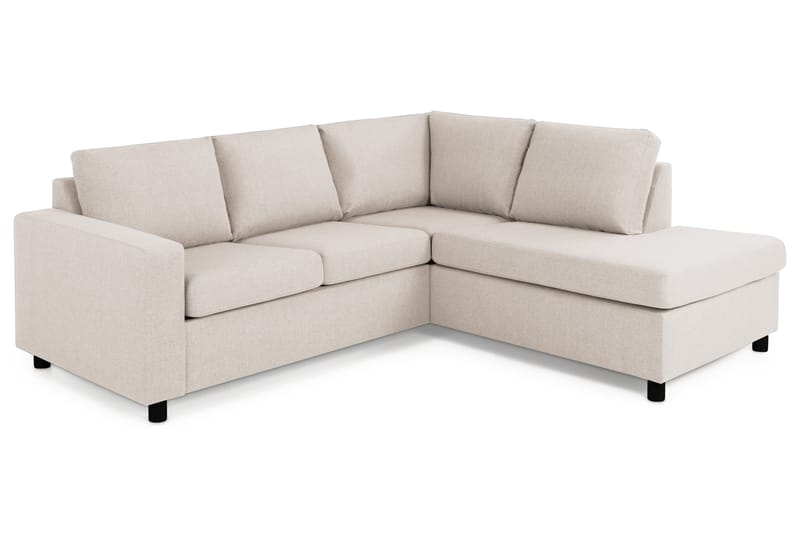 Crazy 3-sits Högervänd L-formad Schäslongsoffa i Tyg - Beige - Möbler - Soffa - Divansoffa & schäslongsoffa - 2 sits soffa med divan