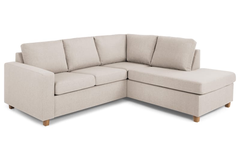 Crazy 3-sits Högervänd L-formad Schäslongsoffa i Tyg - Beige - Möbler - Soffa - Divansoffa & schäslongsoffa - 2 sits soffa med divan