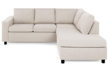 Crazy 3-sits Högervänd L-formad Schäslongsoffa i Tyg - Beige - Möbler - Soffa - Divansoffa & schäslongsoffa - 2 sits soffa med divan
