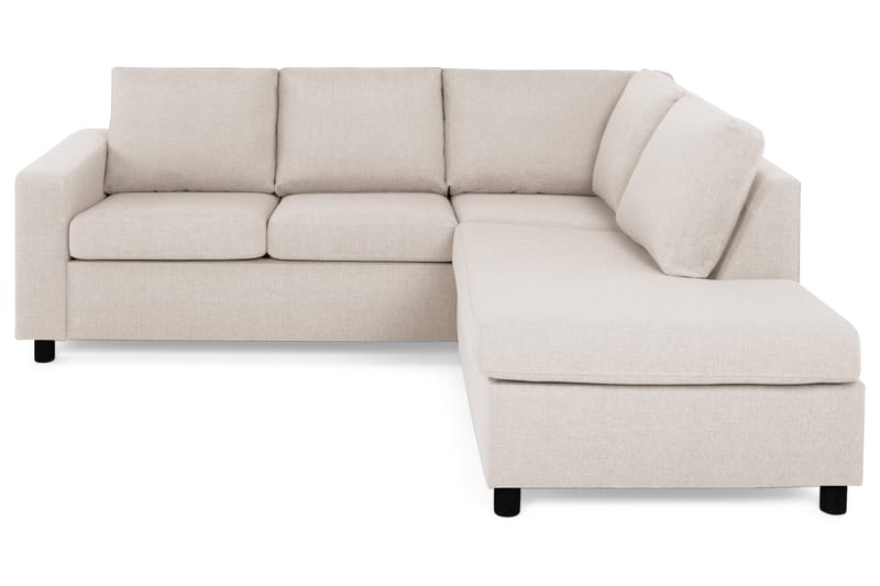 Crazy 3-sits Högervänd L-formad Schäslongsoffa i Tyg - Beige - Möbler - Soffa - Divansoffa & schäslongsoffa - 2 sits soffa med divan