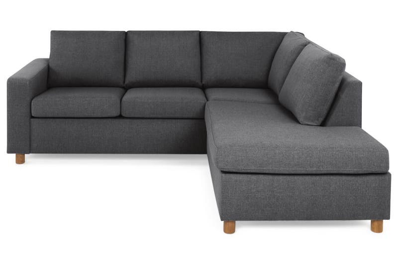 Crazy 3-sits Högervänd L-formad Schäslongsoffa i Tyg - Mörkgrå - Möbler - Soffa - Divansoffa & schäslongsoffa - 2 sits soffa med divan