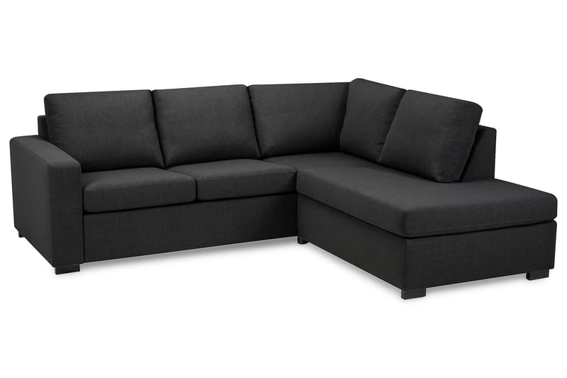 Crazy 3-sits Högervänd L-formad Schäslongsoffa i Tyg - Mörkgrå - Möbler - Soffa - Divansoffa & schäslongsoffa - 2 sits soffa med divan