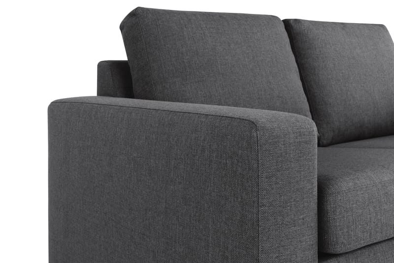 Crazy 3-sits Högervänd L-formad Schäslongsoffa i Tyg - Mörkgrå - Möbler - Soffa - Divansoffa & schäslongsoffa - 2 sits soffa med divan