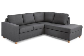 Crazy 3-sits Högervänd L-formad Schäslongsoffa i Tyg - Mörkgrå - Möbler - Soffa - Divansoffa & schäslongsoffa - 2 sits soffa med divan