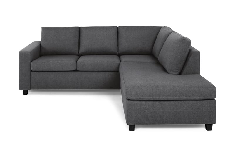 Crazy 3-sits Högervänd L-formad Schäslongsoffa i Tyg - Mörkgrå - Möbler - Soffa - Divansoffa & schäslongsoffa - 2 sits soffa med divan