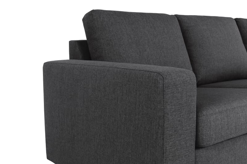 Crazy 3-sits Högervänd L-formad Schäslongsoffa i Tyg - Mörkgrå - Möbler - Soffa - Divansoffa & schäslongsoffa - 2 sits soffa med divan