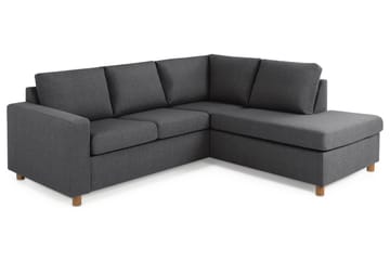 Crazy 3-sits Högervänd L-formad Schäslongsoffa i Tyg - Mörkgrå - Möbler - Soffa - Divansoffa & schäslongsoffa - 2 sits soffa med divan