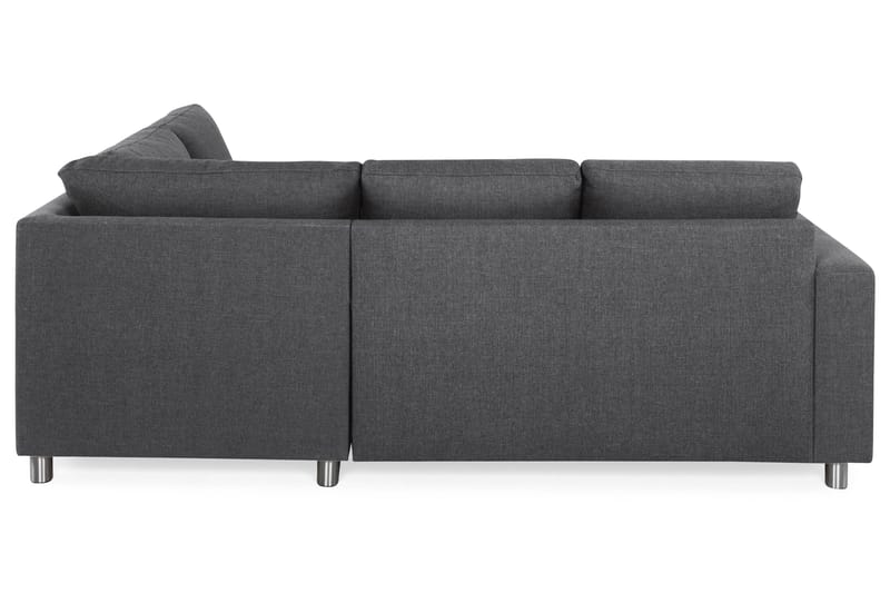 Crazy 3-sits Högervänd L-formad Schäslongsoffa i Tyg - Mörkgrå - Möbler - Soffa - Divansoffa & schäslongsoffa - 2 sits soffa med divan