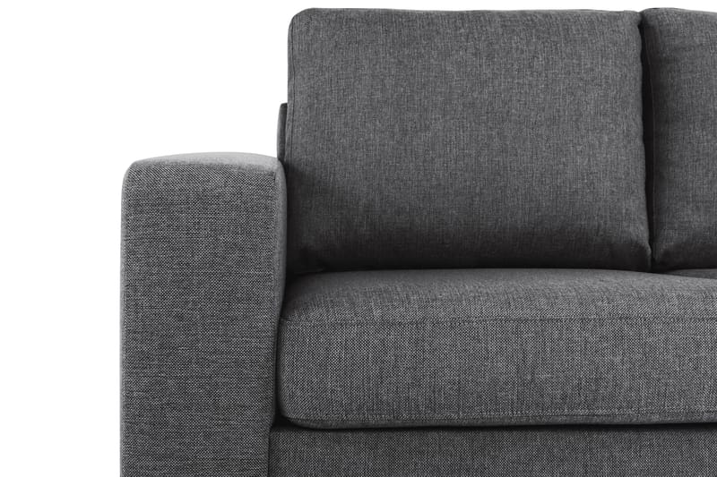 Crazy 3-sits Högervänd L-formad Schäslongsoffa i Tyg - Mörkgrå - Möbler - Soffa - Divansoffa & schäslongsoffa - 2 sits soffa med divan