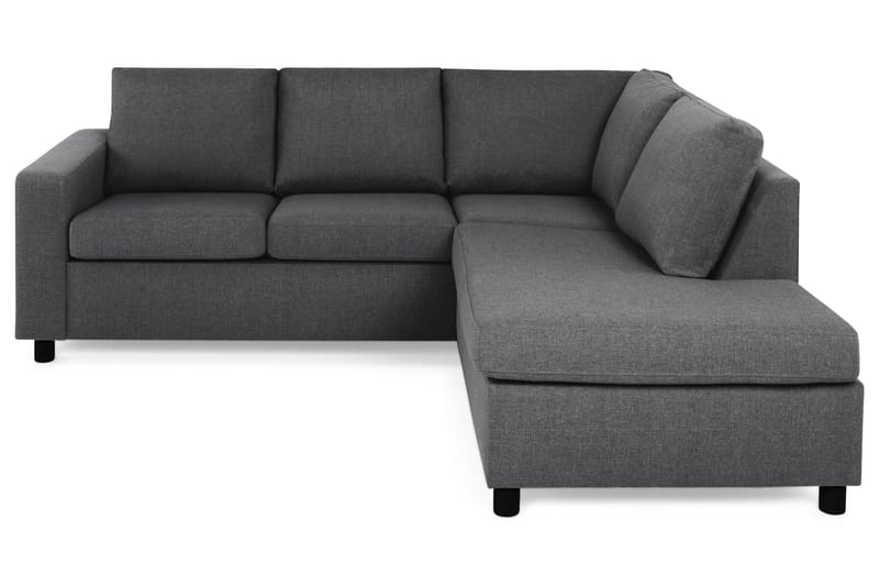 Crazy 3-sits Högervänd L-formad Schäslongsoffa i Tyg - Mörkgrå - Möbler - Soffa - Divansoffa & schäslongsoffa - 2 sits soffa med divan