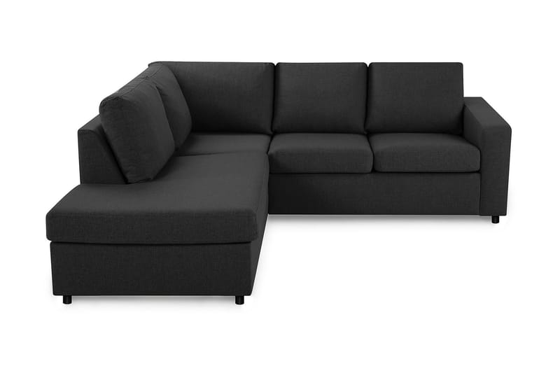 Crazy 3-sits Vänstervänd L-formad Schäslongsoffa i Tyg - Antracit - Möbler - Soffa - Divansoffa & schäslongsoffa - 2 sits soffa med divan
