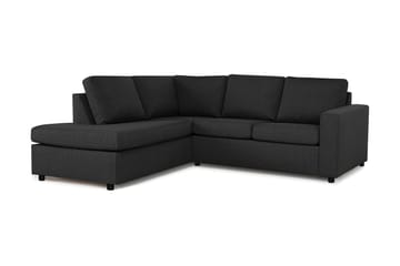 Crazy 3-sits Vänstervänd L-formad Schäslongsoffa i Tyg - Antracit - Möbler - Soffa - Divansoffa & schäslongsoffa - 2 sits soffa med divan