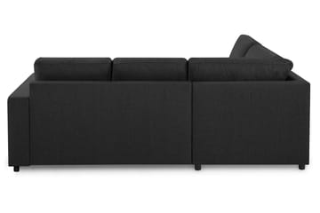 Crazy 3-sits Vänstervänd L-formad Schäslongsoffa i Tyg - Antracit - Möbler - Soffa - Divansoffa & schäslongsoffa - 2 sits soffa med divan