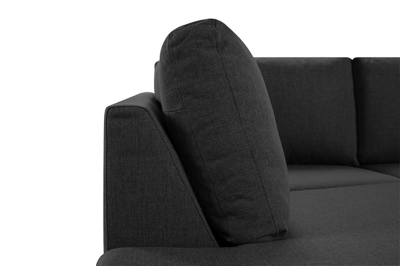 Crazy 3-sits Vänstervänd L-formad Schäslongsoffa i Tyg - Antracit - Möbler - Soffa - Divansoffa & schäslongsoffa - 2 sits soffa med divan