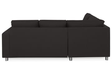 Crazy 3-sits Vänstervänd L-formad Schäslongsoffa i Tyg - Antracit - Möbler - Soffa - Divansoffa & schäslongsoffa - 2 sits soffa med divan