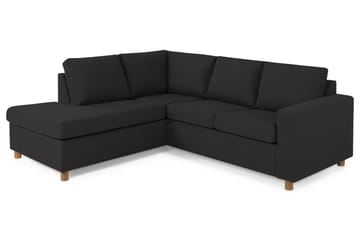 Crazy 3-sits Vänstervänd L-formad Schäslongsoffa i Tyg - Antracit - Möbler - Soffa - Divansoffa & schäslongsoffa - 2 sits soffa med divan