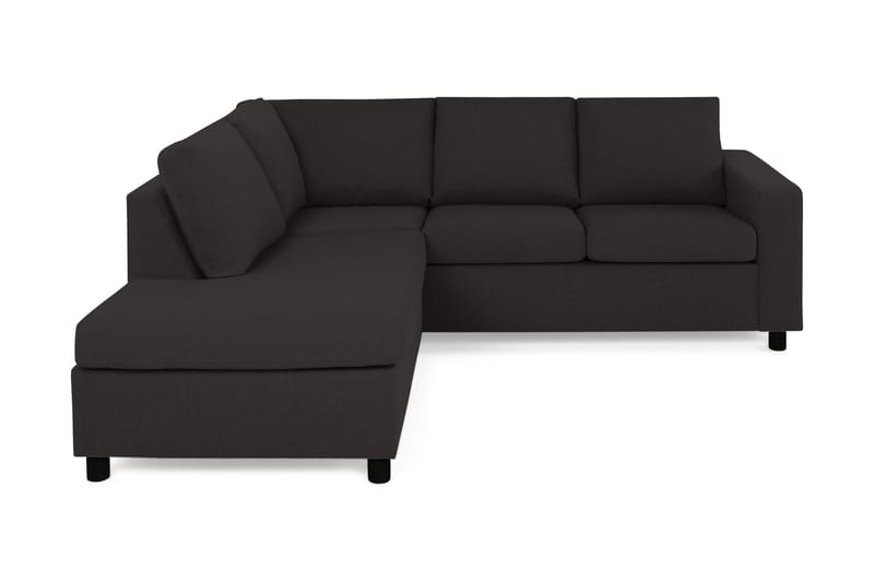 Crazy 3-sits Vänstervänd L-formad Schäslongsoffa i Tyg - Antracit - Möbler - Soffa - Divansoffa & schäslongsoffa - 2 sits soffa med divan
