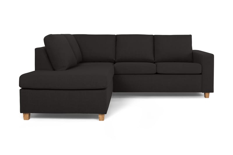 Crazy 3-sits Vänstervänd L-formad Schäslongsoffa i Tyg - Antracit - Möbler - Soffa - Divansoffa & schäslongsoffa - 2 sits soffa med divan