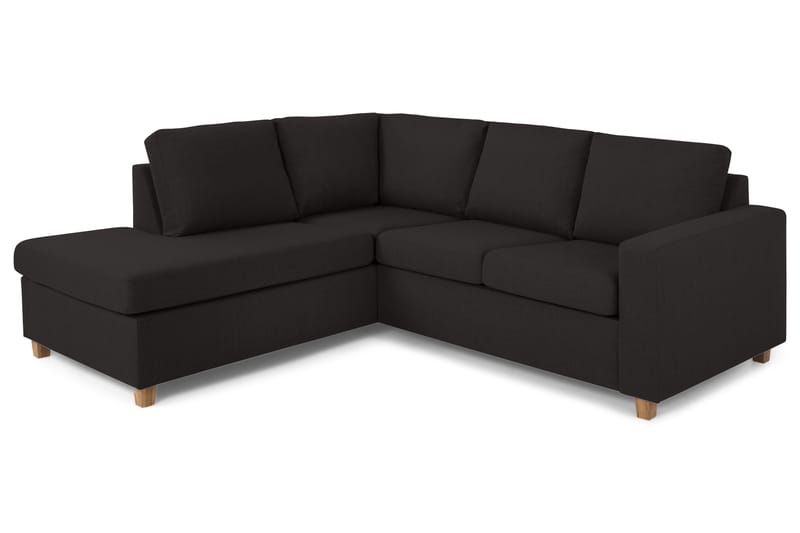 Crazy 3-sits Vänstervänd L-formad Schäslongsoffa i Tyg - Antracit - Möbler - Soffa - Divansoffa & schäslongsoffa - 2 sits soffa med divan