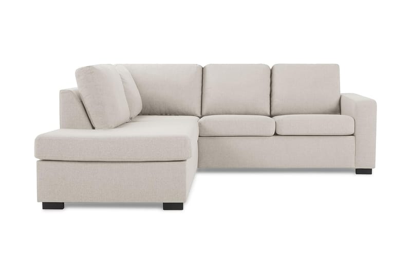 Crazy 3-sits Vänstervänd L-formad Schäslongsoffa i Tyg - Beige - Möbler - Soffa - Divansoffa & schäslongsoffa - 2 sits soffa med divan