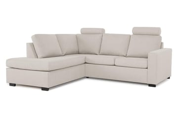 Crazy 3-sits Vänstervänd L-formad Schäslongsoffa i Tyg - Beige - Möbler - Soffa - Divansoffa & schäslongsoffa - 2 sits soffa med divan