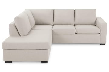 Crazy 3-sits Vänstervänd L-formad Schäslongsoffa i Tyg - Beige - Möbler - Soffa - Divansoffa & schäslongsoffa - 2 sits soffa med divan