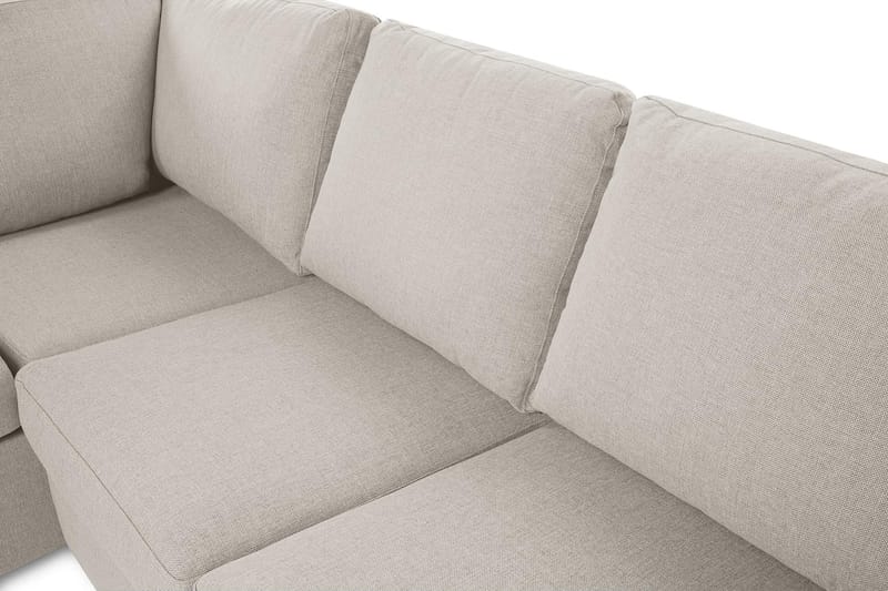 Crazy 3-sits Vänstervänd L-formad Schäslongsoffa i Tyg - Beige - Möbler - Soffa - Divansoffa & schäslongsoffa - 2 sits soffa med divan