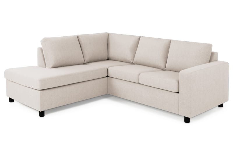 Crazy 3-sits Vänstervänd L-formad Schäslongsoffa i Tyg - Beige - Möbler - Soffa - Divansoffa & schäslongsoffa - 2 sits soffa med divan
