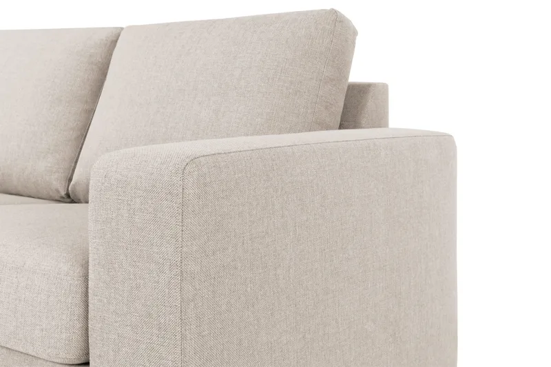 Crazy 3-sits Vänstervänd L-formad Schäslongsoffa i Tyg - Beige - Möbler - Soffa - Divansoffa & schäslongsoffa - 2 sits soffa med divan