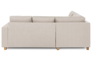 Crazy 3-sits Vänstervänd L-formad Schäslongsoffa i Tyg - Beige - Möbler - Soffa - Divansoffa & schäslongsoffa - 2 sits soffa med divan