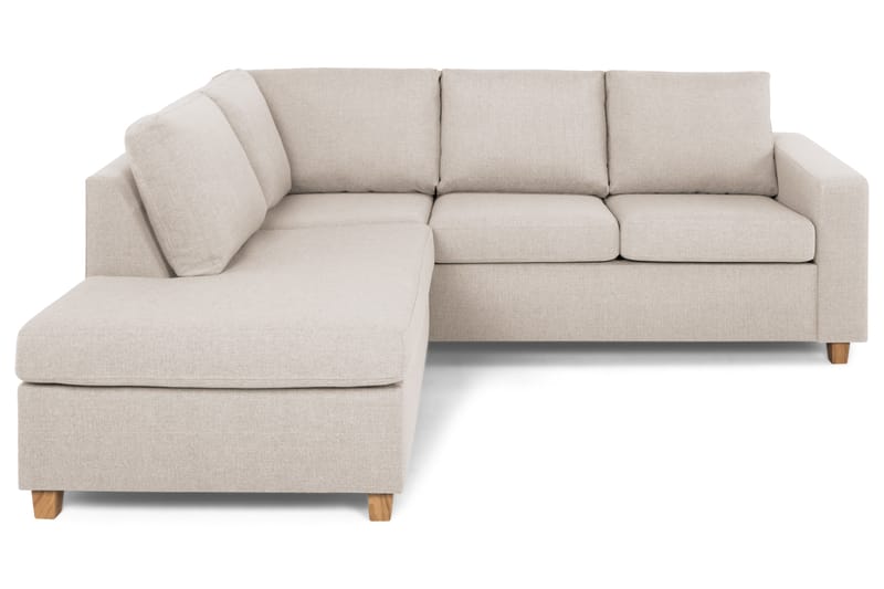 Crazy 3-sits Vänstervänd L-formad Schäslongsoffa i Tyg - Beige - Möbler - Soffa - Divansoffa & schäslongsoffa - 2 sits soffa med divan
