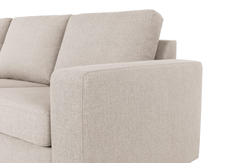 Crazy 3-sits Vänstervänd L-formad Schäslongsoffa i Tyg - Beige - Möbler - Soffa - Divansoffa & schäslongsoffa - 2 sits soffa med divan