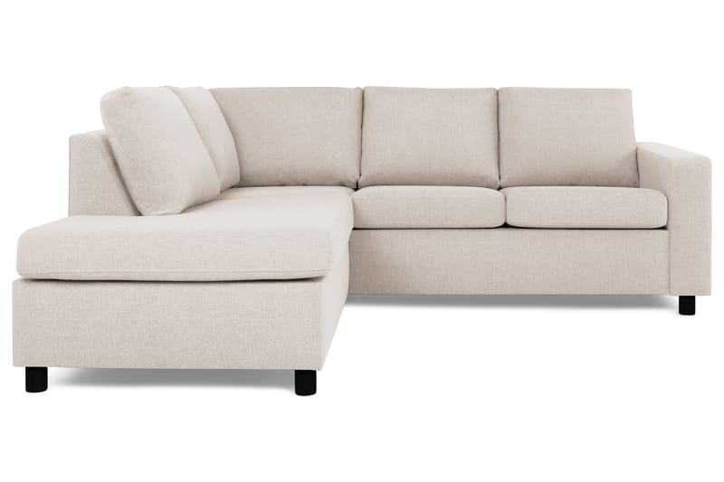 Crazy 3-sits Vänstervänd L-formad Schäslongsoffa i Tyg - Beige - Möbler - Soffa - Divansoffa & schäslongsoffa - 2 sits soffa med divan