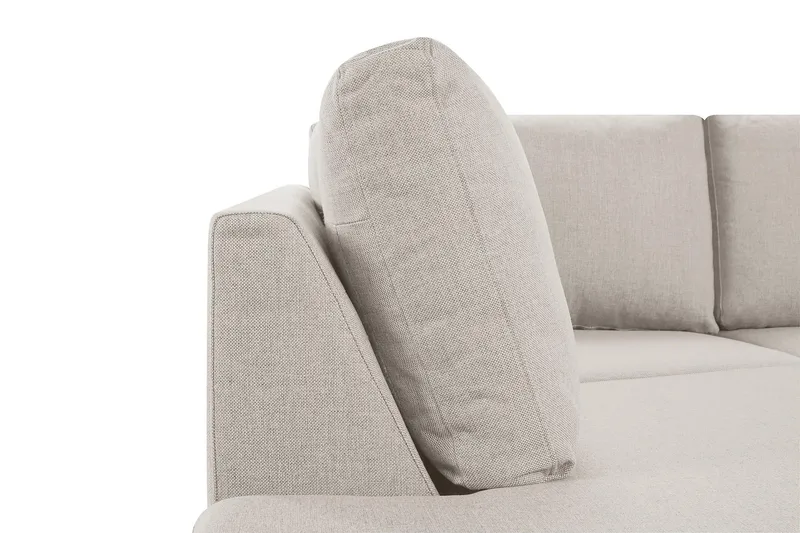 Crazy 3-sits Vänstervänd L-formad Schäslongsoffa i Tyg - Beige - Möbler - Soffa - Divansoffa & schäslongsoffa - 2 sits soffa med divan