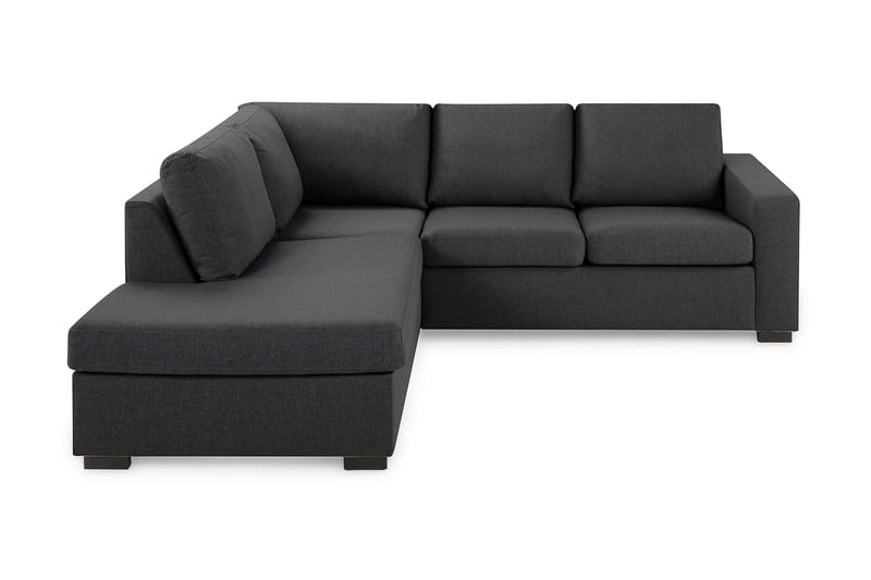 Crazy 3-sits Vänstervänd L-formad Schäslongsoffa i Tyg - Mörkgrå - Möbler - Soffa - Divansoffa & schäslongsoffa - 2 sits soffa med divan