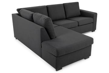 Crazy 3-sits Vänstervänd L-formad Schäslongsoffa i Tyg - Mörkgrå - Möbler - Soffa - Divansoffa & schäslongsoffa - 2 sits soffa med divan