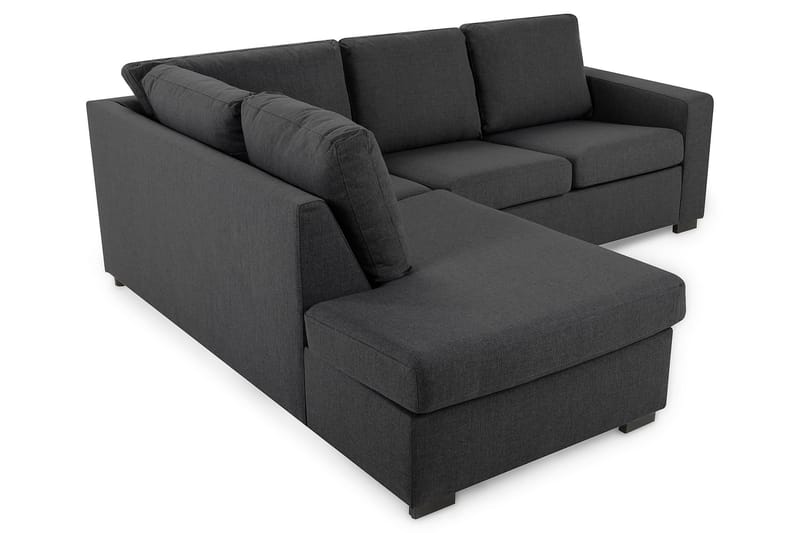 Crazy 3-sits Vänstervänd L-formad Schäslongsoffa i Tyg - Mörkgrå - Möbler - Soffa - Divansoffa & schäslongsoffa - 2 sits soffa med divan