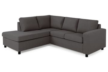 Crazy 3-sits Vänstervänd L-formad Schäslongsoffa i Tyg - Mörkgrå - Möbler - Soffa - Divansoffa & schäslongsoffa - 2 sits soffa med divan