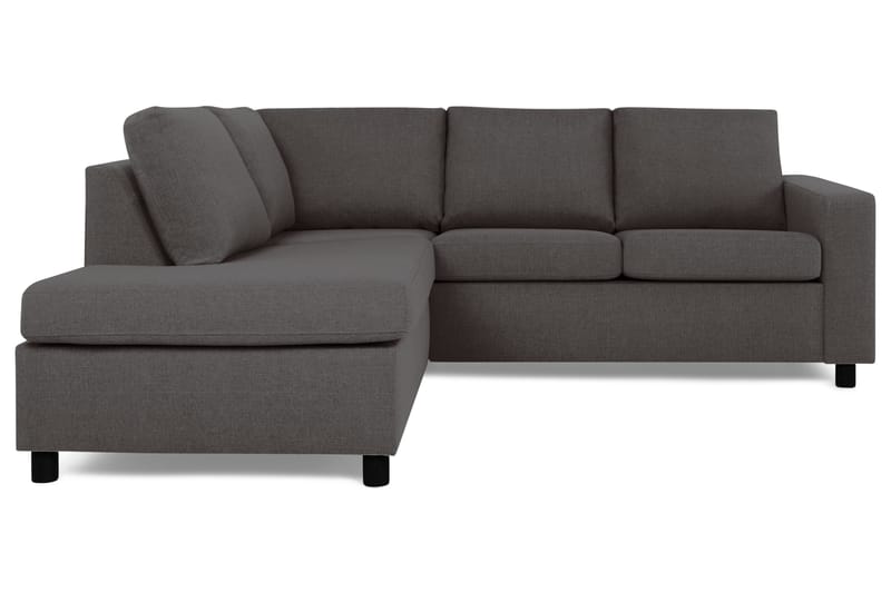 Crazy 3-sits Vänstervänd L-formad Schäslongsoffa i Tyg - Mörkgrå - Möbler - Soffa - Divansoffa & schäslongsoffa - 2 sits soffa med divan