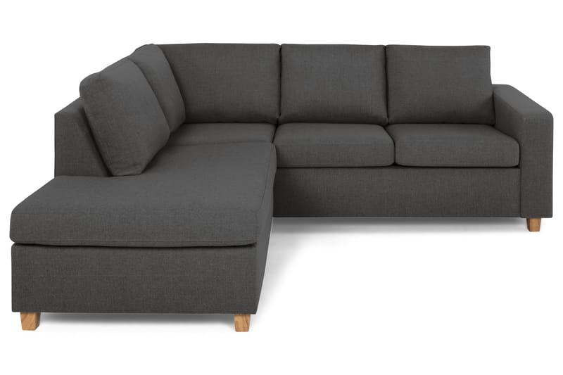 Crazy 3-sits Vänstervänd L-formad Schäslongsoffa i Tyg - Mörkgrå - Möbler - Soffa - Divansoffa & schäslongsoffa - 2 sits soffa med divan