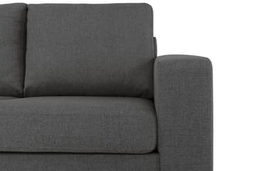 Crazy 3-sits Vänstervänd L-formad Schäslongsoffa i Tyg - Mörkgrå - Möbler - Soffa - Divansoffa & schäslongsoffa - 2 sits soffa med divan