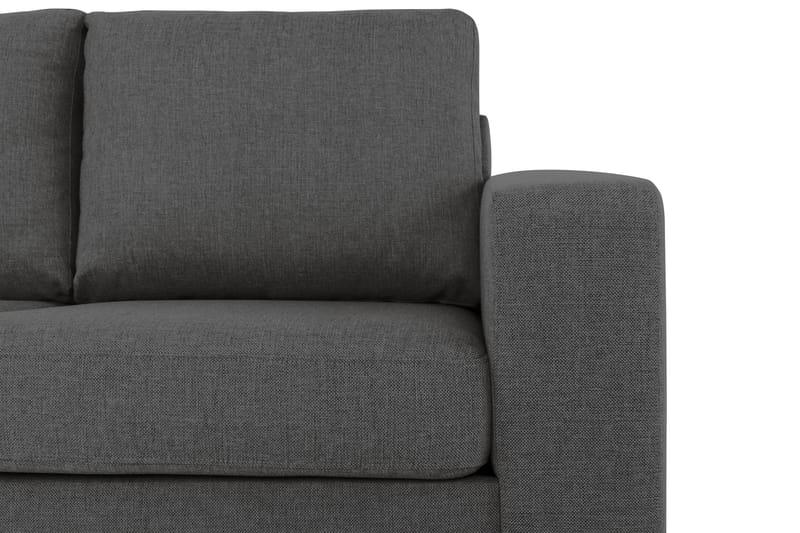 Crazy 3-sits Vänstervänd L-formad Schäslongsoffa i Tyg - Mörkgrå - Möbler - Soffa - Divansoffa & schäslongsoffa - 2 sits soffa med divan