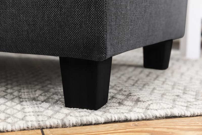 Crazy 3-sits Vänstervänd L-formad Schäslongsoffa i Tyg - Mörkgrå - Möbler - Soffa - Divansoffa & schäslongsoffa - 2 sits soffa med divan