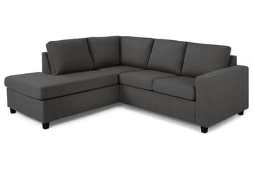 Crazy 3-sits Vänstervänd L-formad Schäslongsoffa i Tyg - Mörkgrå - Möbler - Soffa - Divansoffa & schäslongsoffa - 2 sits soffa med divan
