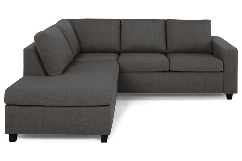 Crazy 3-sits Vänstervänd L-formad Schäslongsoffa i Tyg - Mörkgrå - Möbler - Soffa - Divansoffa & schäslongsoffa - 2 sits soffa med divan