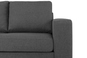 Crazy 3-sits Vänstervänd L-formad Schäslongsoffa i Tyg - Mörkgrå - Möbler - Soffa - Divansoffa & schäslongsoffa - 2 sits soffa med divan