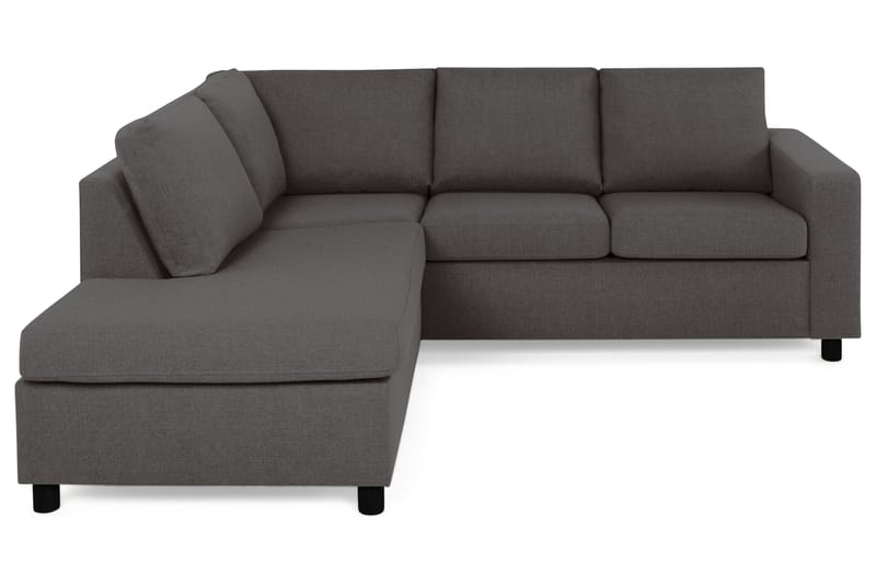 Crazy 3-sits Vänstervänd L-formad Schäslongsoffa i Tyg - Mörkgrå - Möbler - Soffa - Divansoffa & schäslongsoffa - 2 sits soffa med divan
