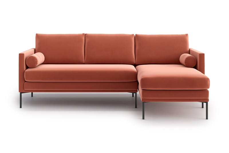 3-sits Divansoffa Nauro - Orange/Rosa - 3 sits soffa med divan - Divansoffa & schäslongsoffa